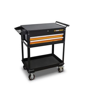 GEARWRENCH-32-inch-2-Drawer-Black-and-Orange-Utility-Cart