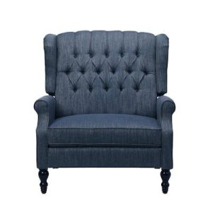 Noble-House–Apaloosa-Navy-Blue-Fabric-Tufted-Recliner