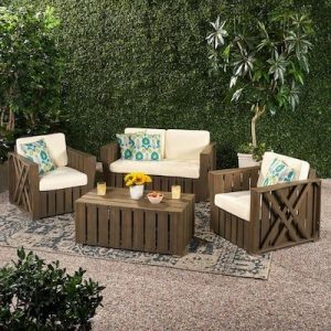 Noble-House-Cadence-Grey-4-Piece-Wood-Patio-Conversation-Set-w-Cream-Cushions