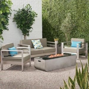 Noble-House-Cape-Coral-Silver-4-pc-Metal-Patio-Fire-Pit-Seating-Set-w-Khaki-Cushions