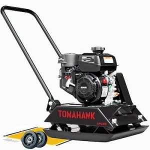 Tomahawk-Power-Vibratory-Plate-Compactor-Tamper-w-Poly-Pad-and-Wheels-for-Dirt-Asphalt-Gravel-Soil-Compaction